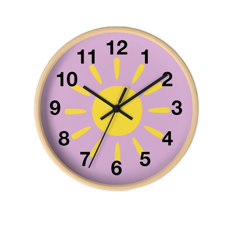 pink clock