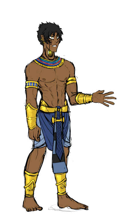 ladyegcake:au where everything’s the same except rhyme!ren’s design is based on Anubis i saw this post about egyptian rhyme!ren long time ago, but i remembered how bad i wanted to make it real, so here we go gotta work on this more, because i want