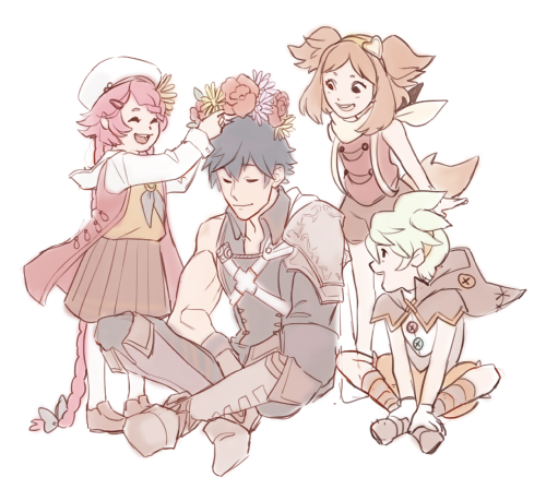shinjiapologist: happy birthday chrom fire emblem. here is a doodle of my fire team in dragalia lost