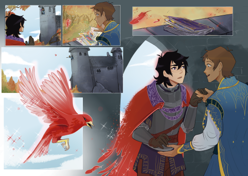 My piece for the Fairytale Klance Zine!! I chose the “The Canary Prince”, a story about a prince loc