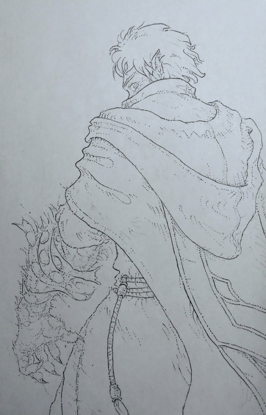 Some New Work Done On The Alfred Inks, Now For The Background And Embroidery On The Cape.