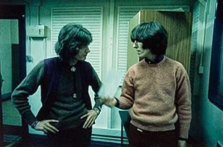 Jackie Lomax and George Harrison during the recording of Lomax’s album, Is This What You Want? (1968