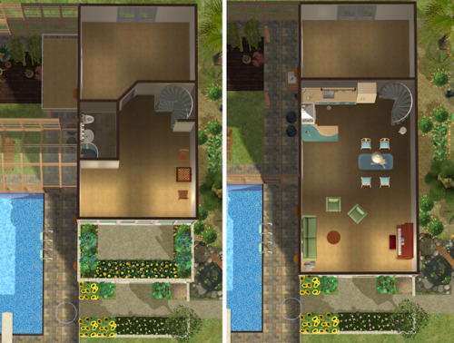 Ecological Guru - 2x2 lot for TS2. Built using the Ultimate Collection. Minimally furnished, costing