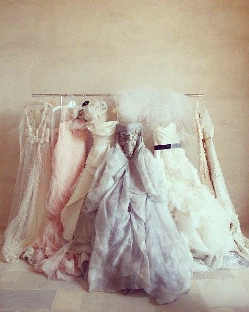 miss-mandy-m:  Vera Wang and Claire Pettibone gowns via IG: elizabethmessina