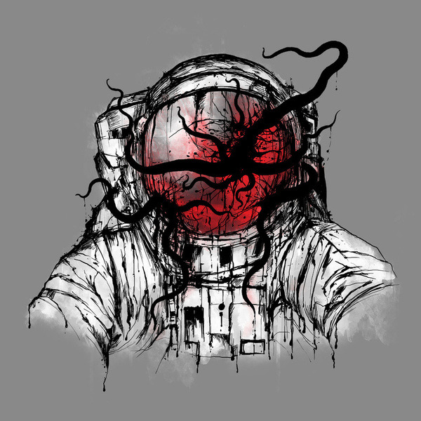 ex0skeletal:  (via Space Parasitism Art Print by Pigboom El Crapo | Society6) 