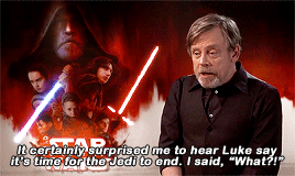chrsevans:  I said to Rian: Jedis don’t give up. But, if he [Luke] made a mistake,
