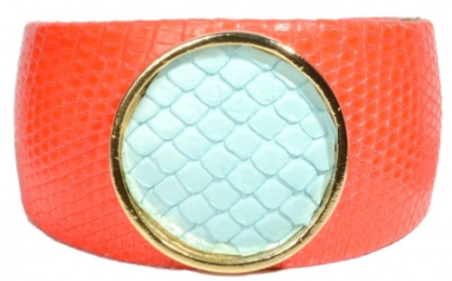 Python + Lizard Colorblock Cuff from Ted Rossi.