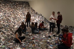churchlovescaboose:  plantyr:  My AP photo class took a field trip to San Francisco two weeks ago and one of the art galleries we went to was Pier 26. My favorite exhibit was this room. A man decided to print every single picture uploaded to Flickr in