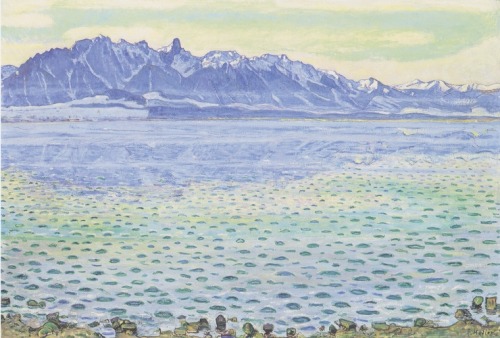 artist-hodler:Thun, Stockhornkette, 1904, Ferdinand HodlerMedium: oil,canvas