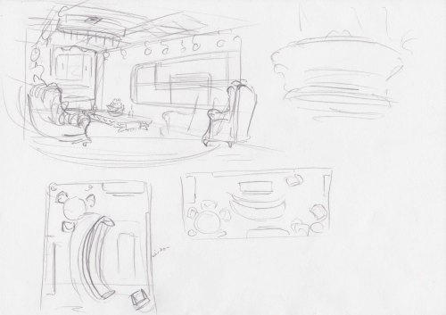 Designs For the Luxury Interior Room of the Royal Spaceship, that transports Kai and everyone else t