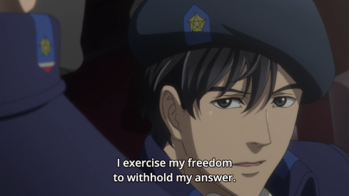 moonlandingwasfaked:lavender-and-creme:Ladies and gentlemen, Yang Wenli.when you sit for the pledge 