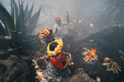 20aliens:  GUATEMALA. The Grand ceremony on the Mayan New Year’s day at the Nueve Sillas gorge and mountain alter near San Francisco El Alto. 1997. By Thomas Hoepker. 