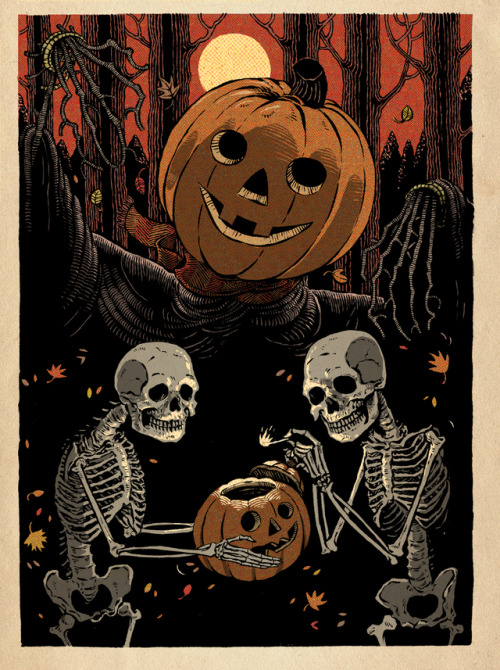 halloweenatdusk - Art by Sam Heimer