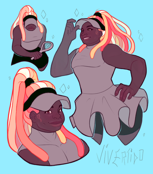 vivertido:human au bismuth!!! she’s a professional outdoor badminton player that enjoys an occasiona