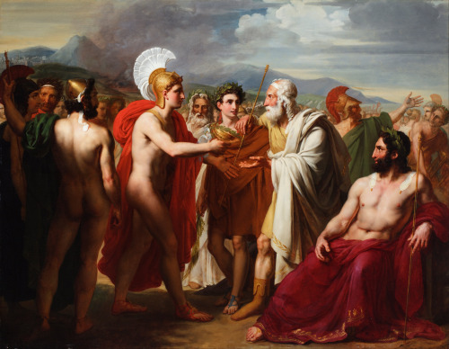 Achilles Presents the Prize for Wisdom to Nestor during the Funeral Games, Charles-Philippe Larivièr