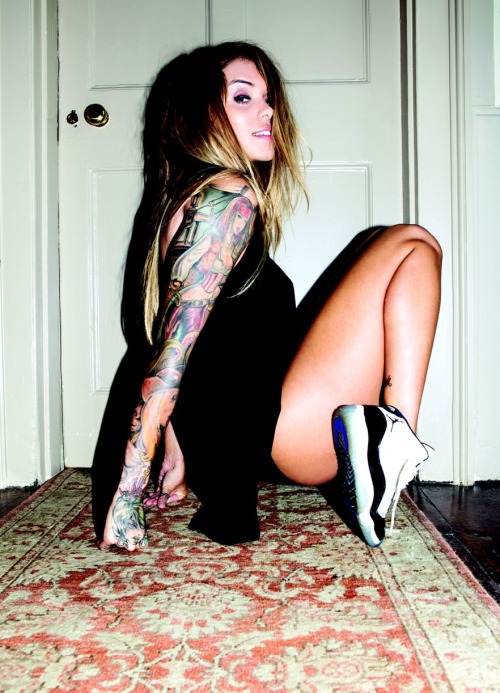 so-much-trouble-on-my-mind: Arabella Drummond wearing air jordan 11 concords in front magazine.