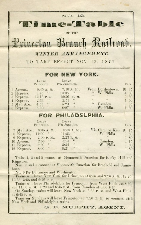 princetonarchives: A visual history of Princeton and its train, the “Dinky,” which 