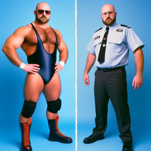 Security Guards, Prison Officers, Cops, Bouncers. Before And After Images. Part 1