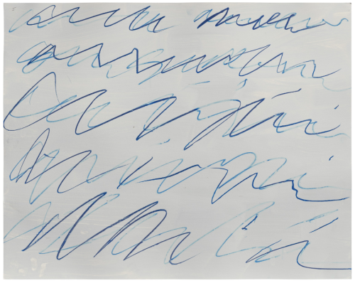 casualist-tendency:  Cy Twombly (American, 1928–2011), Untitled (Roman Note), 1970, 69.9 x 87.6 cm