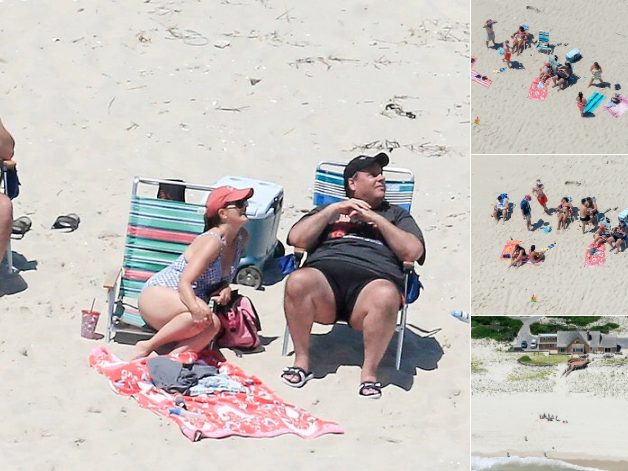 micdotcom:  Chris Christie and family photographed relaxing on beach he closed to