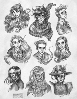 hermiionegrangers:  harry potter character portraits (x) 