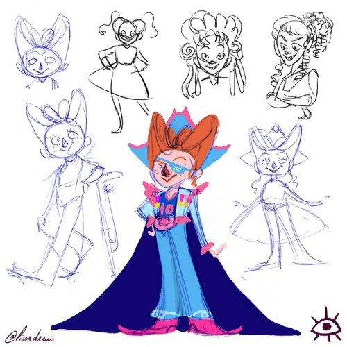 lisondraws: Character exploration and some expressions for Carmelita Spats in her ballplaying cowboy