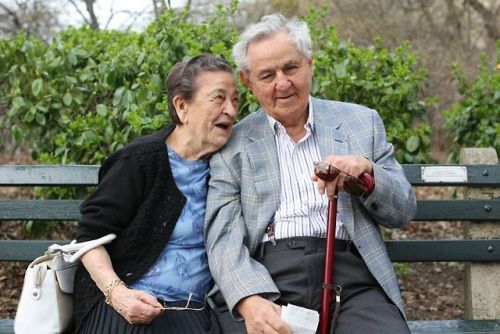 catiebriehart:  withmyheartwideopen:  humansofnewyork:  These two were acting like complete teenagers. When I walked up, she was nuzzling her head against his shoulder. She giggled the entire time I talked with them, while he kept a big goofy grin on