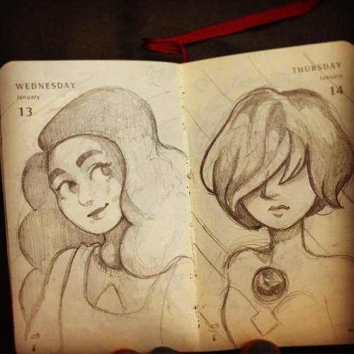 Stevonnie and Blue Diamond’s Pearl sketches from earlier this week #stevenuniverse #stevenuniv