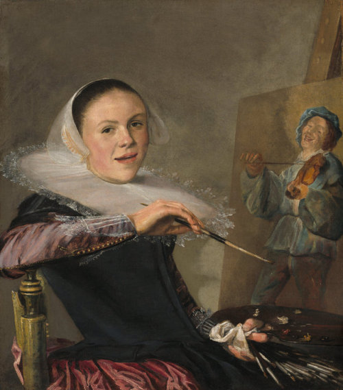 pintoras:Early women painters’ self-portraits:Judith Leyster (Dutch, 1609 - 1660) Artemisia Gentiles