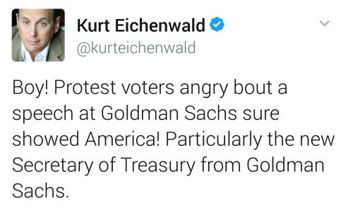 politicalprof: liberalsarecool: Protest voters let a billionaire make them anxious and upset about h