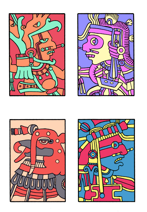 Aztec Gods: Centeotl - Mixcoatl - Chalchiuhtotolin - Xiuhtecuhtli