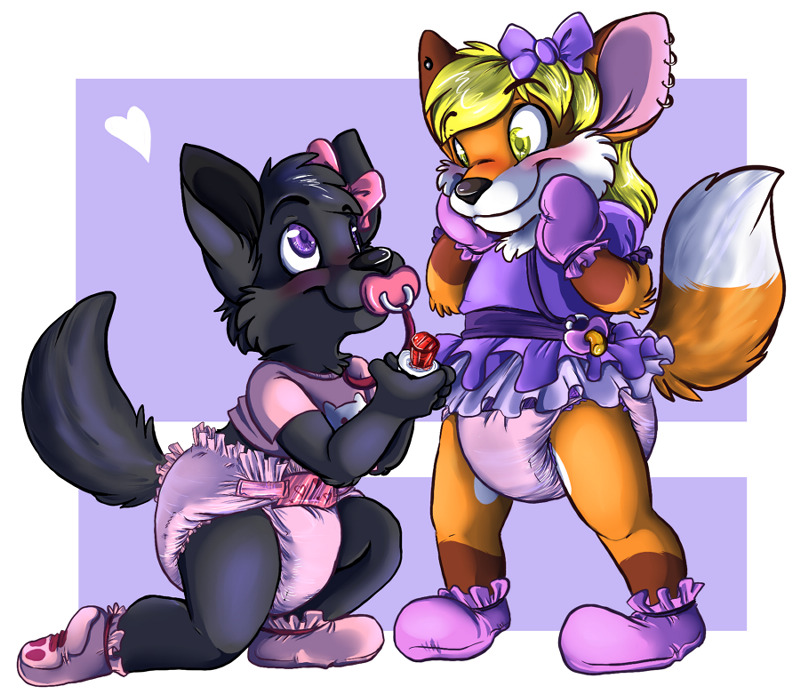 padded-pride:  littlebabydee:  Drawn by Kalida Another commission I got for my husband