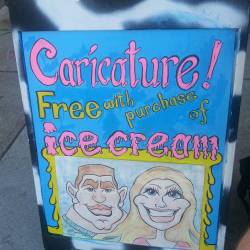 Drawing caricatures at Dairy Delight today!  #mattbernson #caricaturist