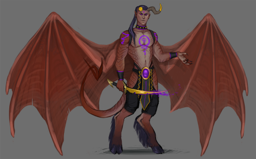 serpentwined:Next design for BYB is incubus Aendonys. His small wings can grow larger when he needs 