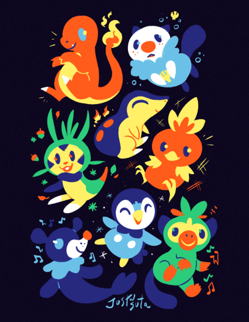 Every starter that I picked first~ Thanks for all the years of fun Pokemon <3 I never want it to 
