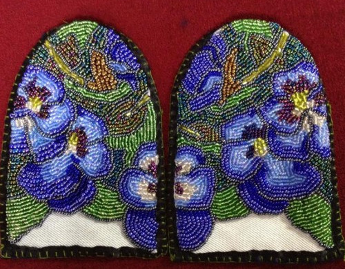 nitanahkohe:  Northern women sewing for North American moccasin project: 600 moccasin tops being sew