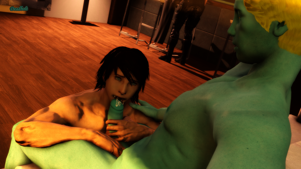 Super casual blowjob from Dean, who just couldnâ€™t resist pleasing Deadbolt