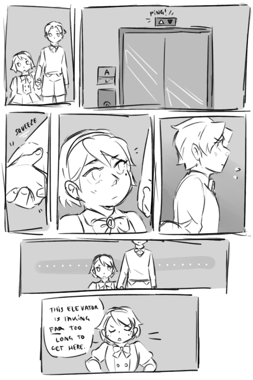 blueskittlesart:something about racing your siblings up office building stairwells #fave #I’m gonna cry #miles edgeworth #franziska von karma