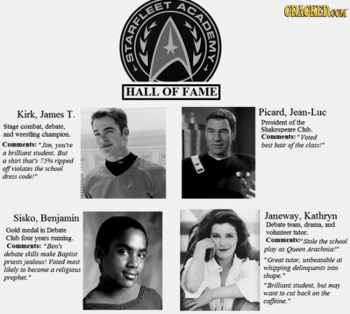 cracked:That Picard hair tho.28 Yearbook Shots Fictional Characters Don’t Want You to See