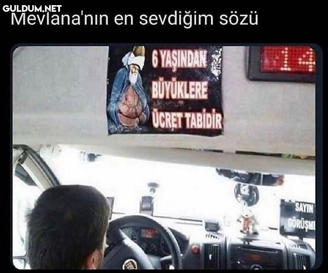 Mevlana'nın en sevdiğim...