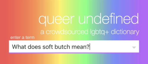 Queer Undefined is short on definitions for soft butch. How would you define the word soft butch? Ho