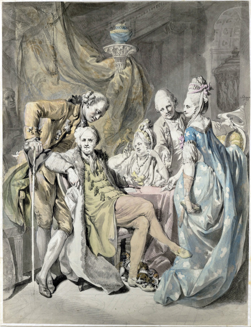 Group in an interior by Johann Eleazar Zeissig, also known as Schenau, 1773