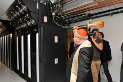 polishpriests:Polish cardinal blessing a supercomputer cluster. 2013.