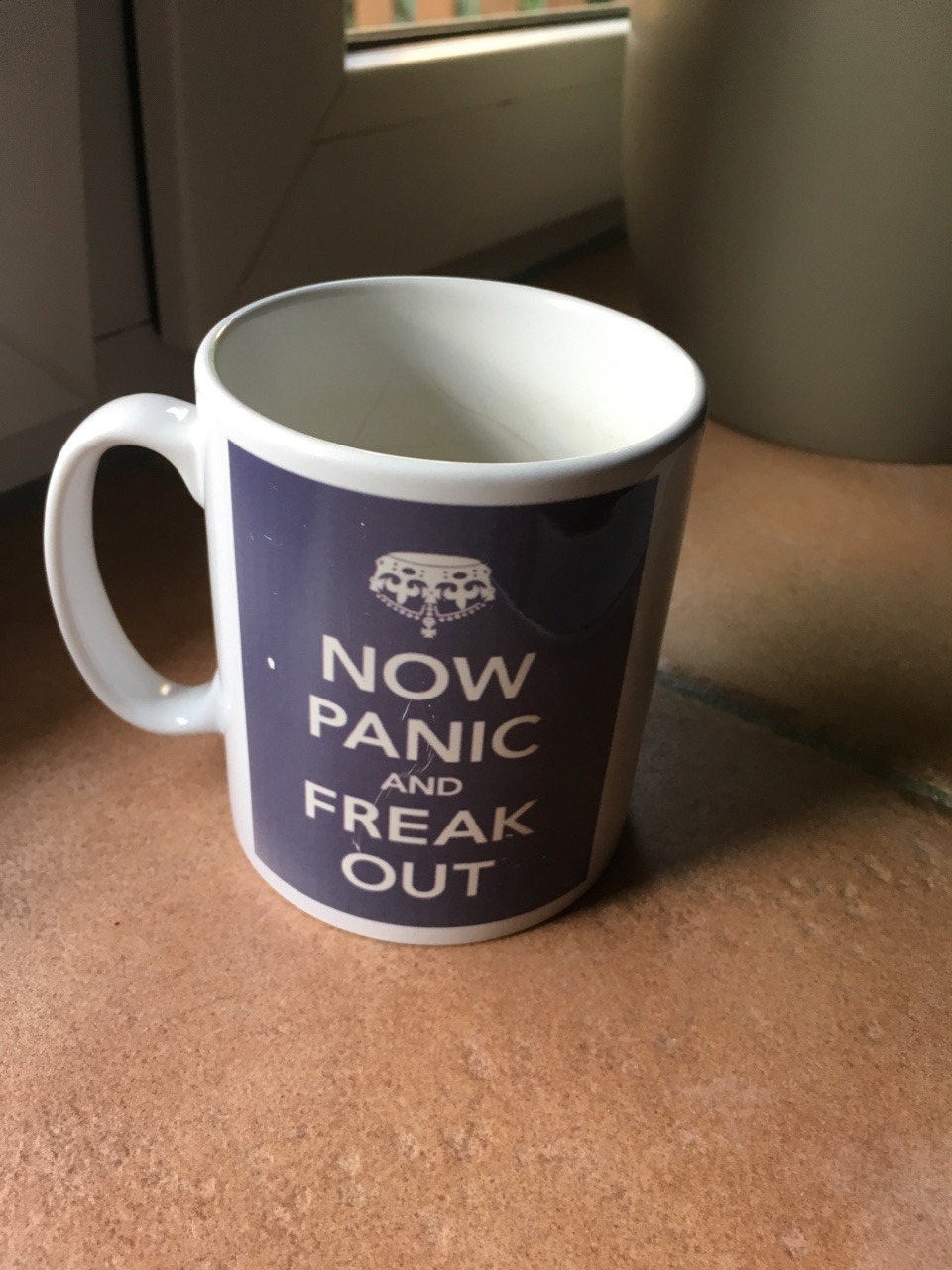 coldtofire: This one is old-hat, most people know the Keep Calm And Carry On mugs.