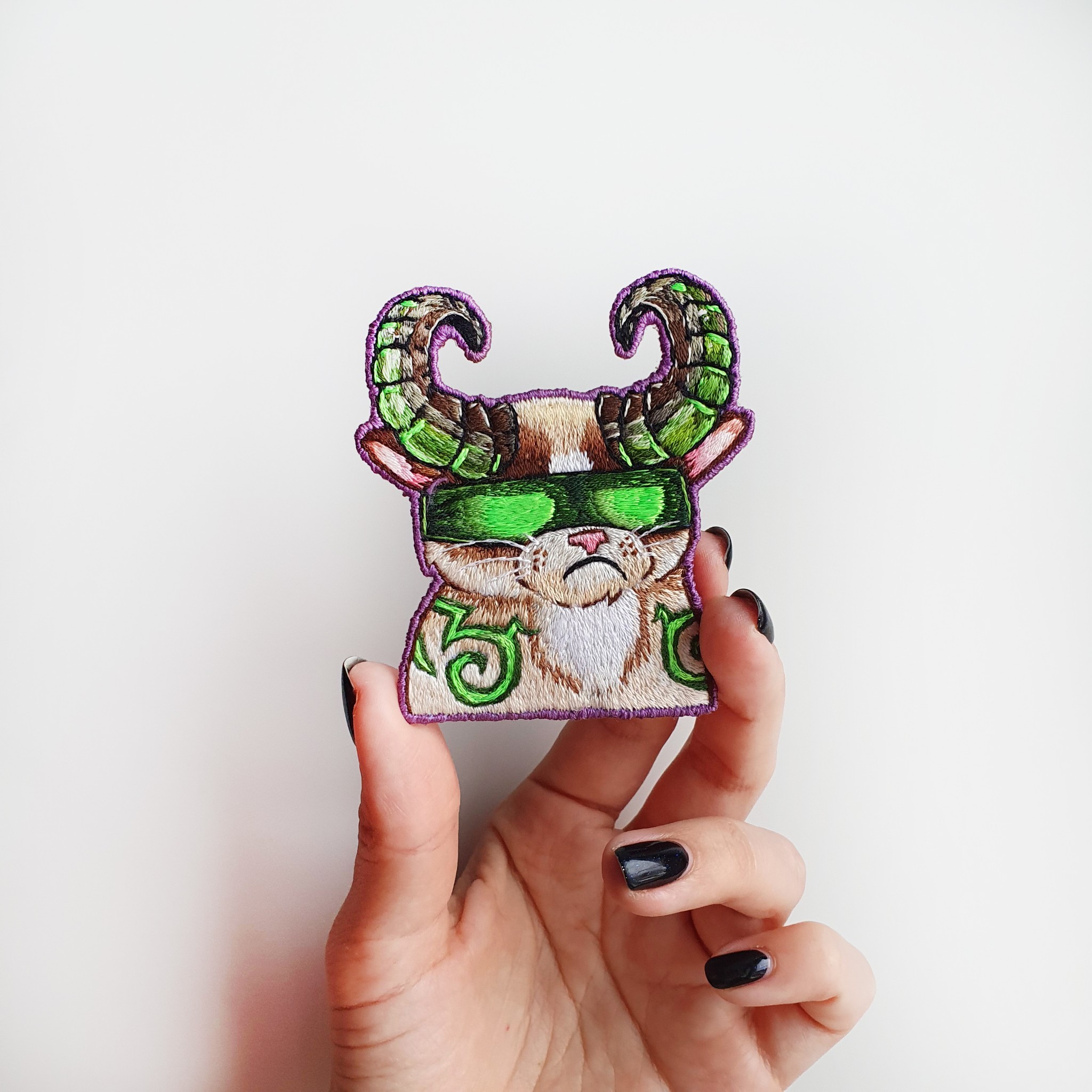 my-embroidery:Hand embroidery | World of Warcraft | Cat Illidan Stormrage