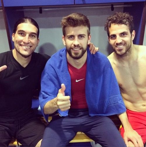 lionelsmessi: Ig Pinto: Victoria importantísima en el #DerbiCatalá Enorme equipo! Con @cesc4officia