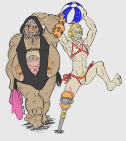 pansexualoverwatch:  junkertown-junkie:  “What’s say we forget about all this and go to the beach instead! Any takers? Anyone?” for @roadhog-rides-again​   GOOD. GOOD USE OF DETAILS, GOOD POSTURING, GOOD EXPRESSIONS. JUST GOOD. LOOKIT THAT BALL.