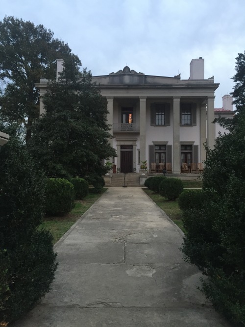 Belle Meade plantation house outside of Nashville, with authentic Civil War bullet holes in the colu