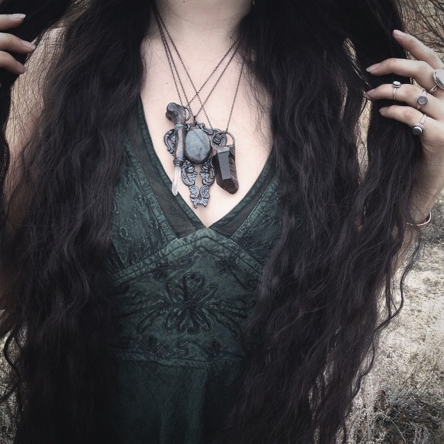 thebreakofdawn:  Me wearing my #earthandbone jewels 