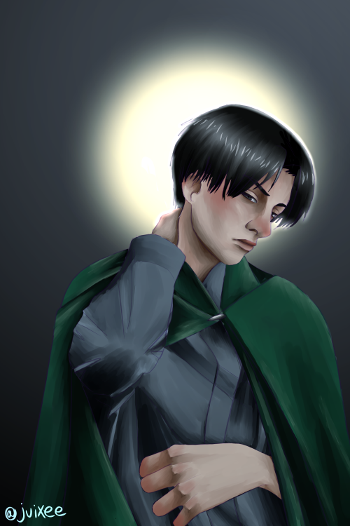 haha hi do you ever draw something and amaze YOURSELF??? (This is a drawing of a Levi cosplay by @je